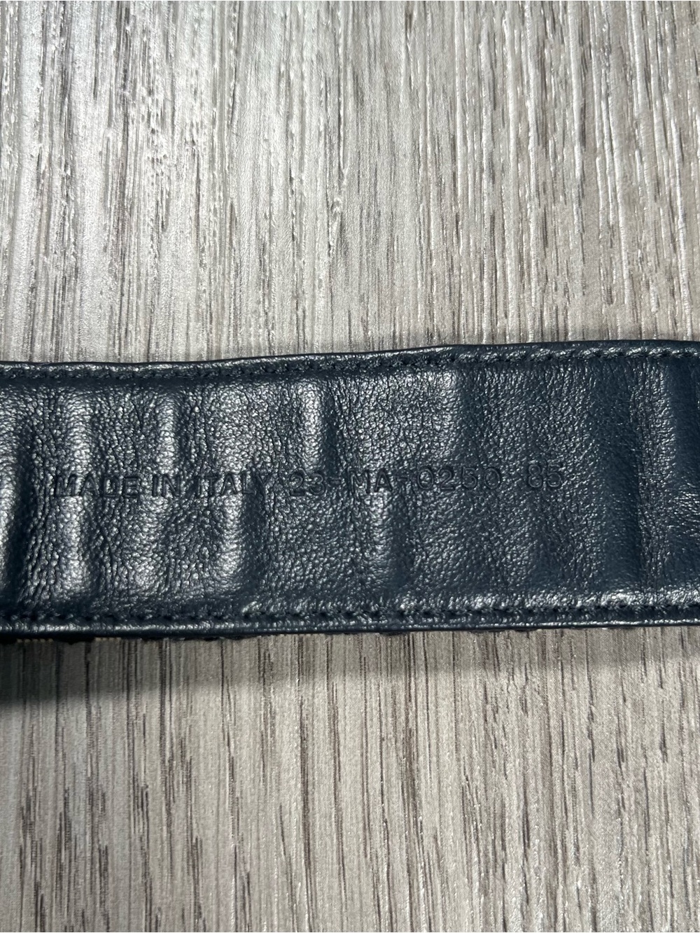 Dior Diorquake Size 85cm Navy Blue Oblique Canvas Gold Logo Buckle Belt Italy - Picture 6 of 13